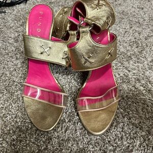 Vero Cuoio Gold and Pink Heels